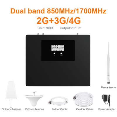 850MHz 1700MHz Dual Band Signal Booster Cellular Phone Repeater