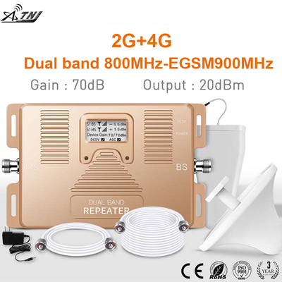 LTE 800MHz EGSM 900MHz διπλός ζωνών ενισχυτής σημάτων επαναληπτών 2G 4G κυψελοειδής