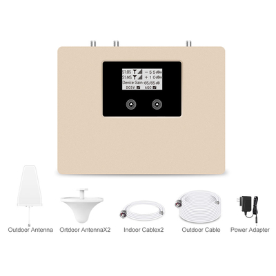 70dB διπλός επαναλήπτης 850 1900MHz, κινητός ενισχυτής ζωνών σημάτων PC 2G 3G 4G CDMA